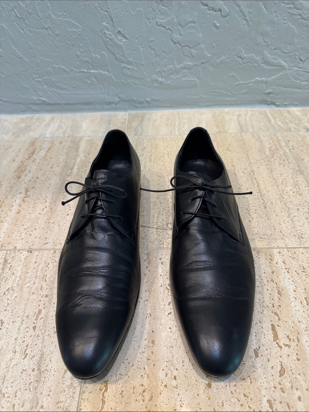 Aldo Classic Black Leather Men's Lace-Up Dress Shoes. Size 11